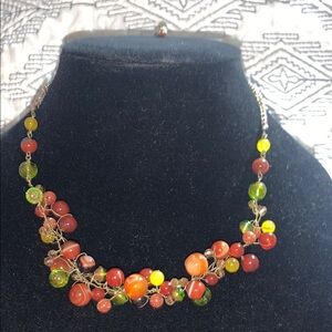 Elegant Multicolor Glass Beaded Necklace
